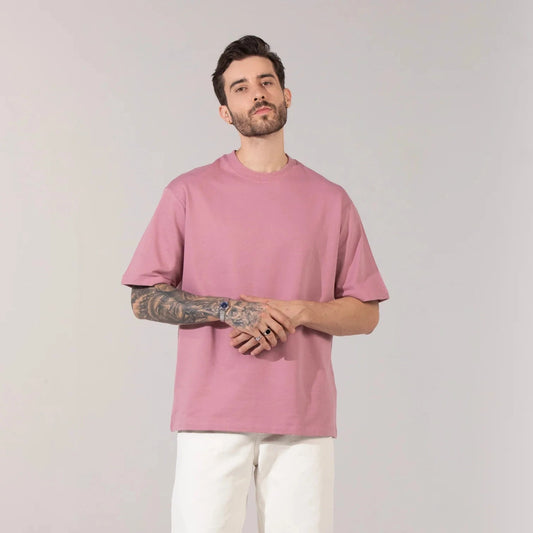 Unisex Terry Oversized T-Shirt - Flamingo Color | World's Best Cotton