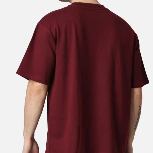 Unisex Terry Oversized T-Shirt - Maroon Color | World's Best Cotton